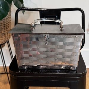 1950s Vintage Dorset Rex Silver Woven Clutch​​​